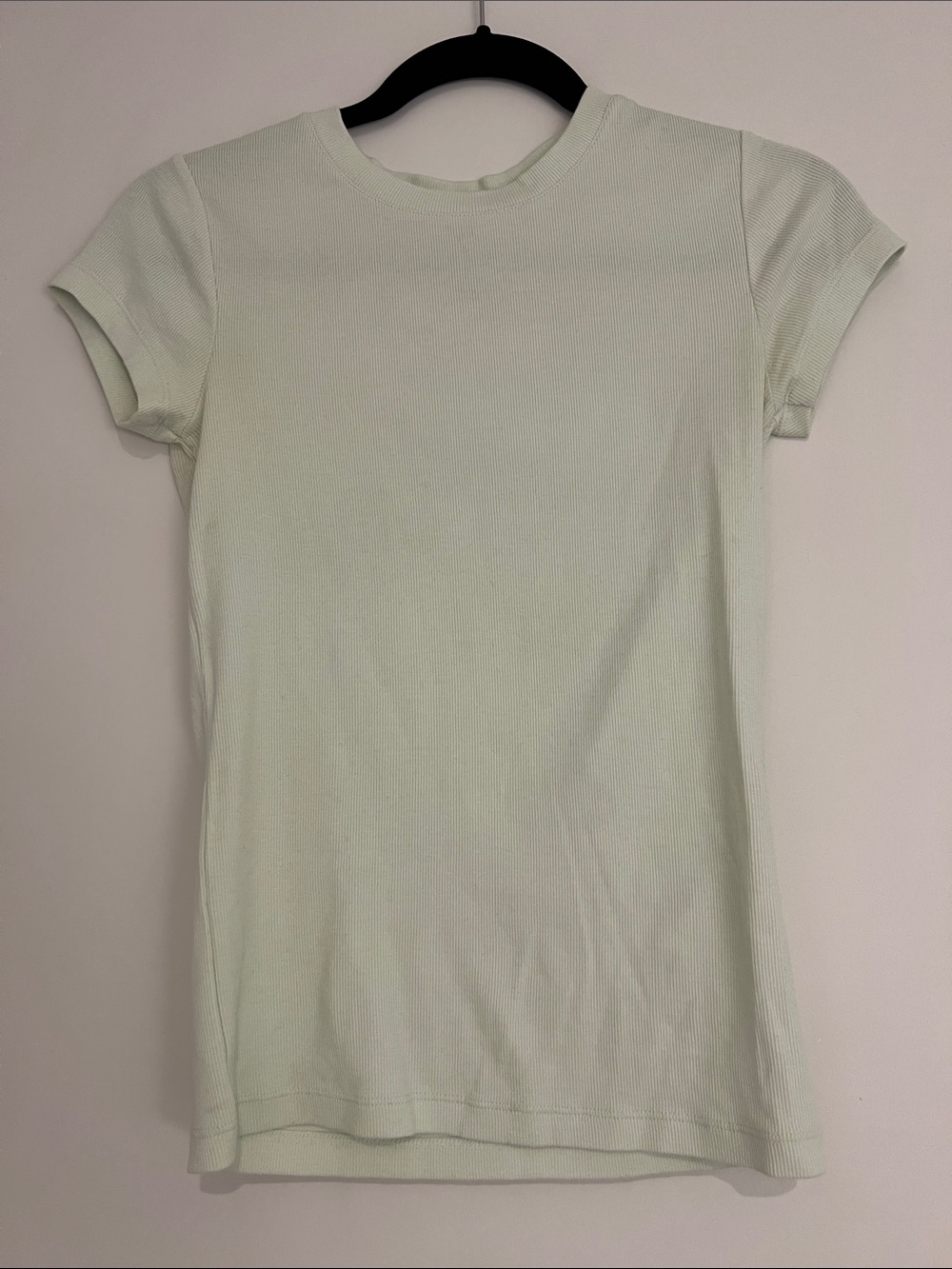 Club Monaco Bowee Tee - Light Mint Ribbed Short Sleeve